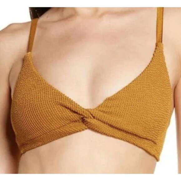 Good American Other - Good American Always Fits Crinkle Twist Adjustable Bikini Top Medium M 2 Bronze
